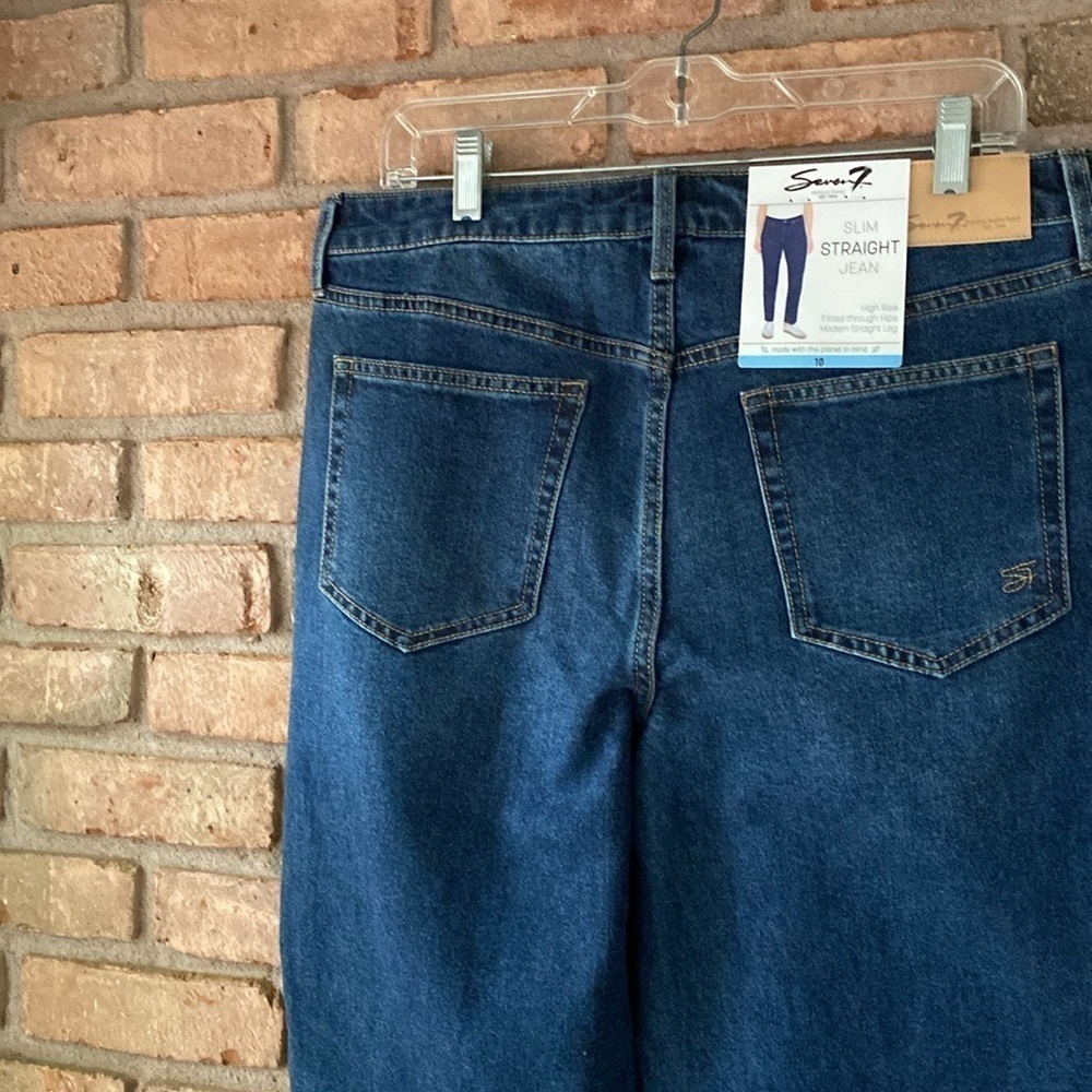 Seven7 Slim Straight Jeans Size 10 NWT - Picture 6 of 11